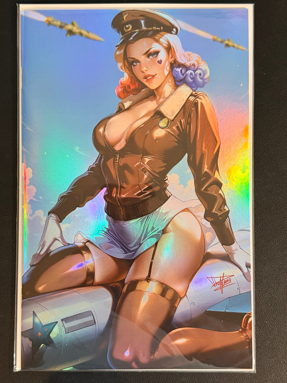 Multiverse Saga Harley Quinn Bomber Pilot Nice foil cover by Dhaxina