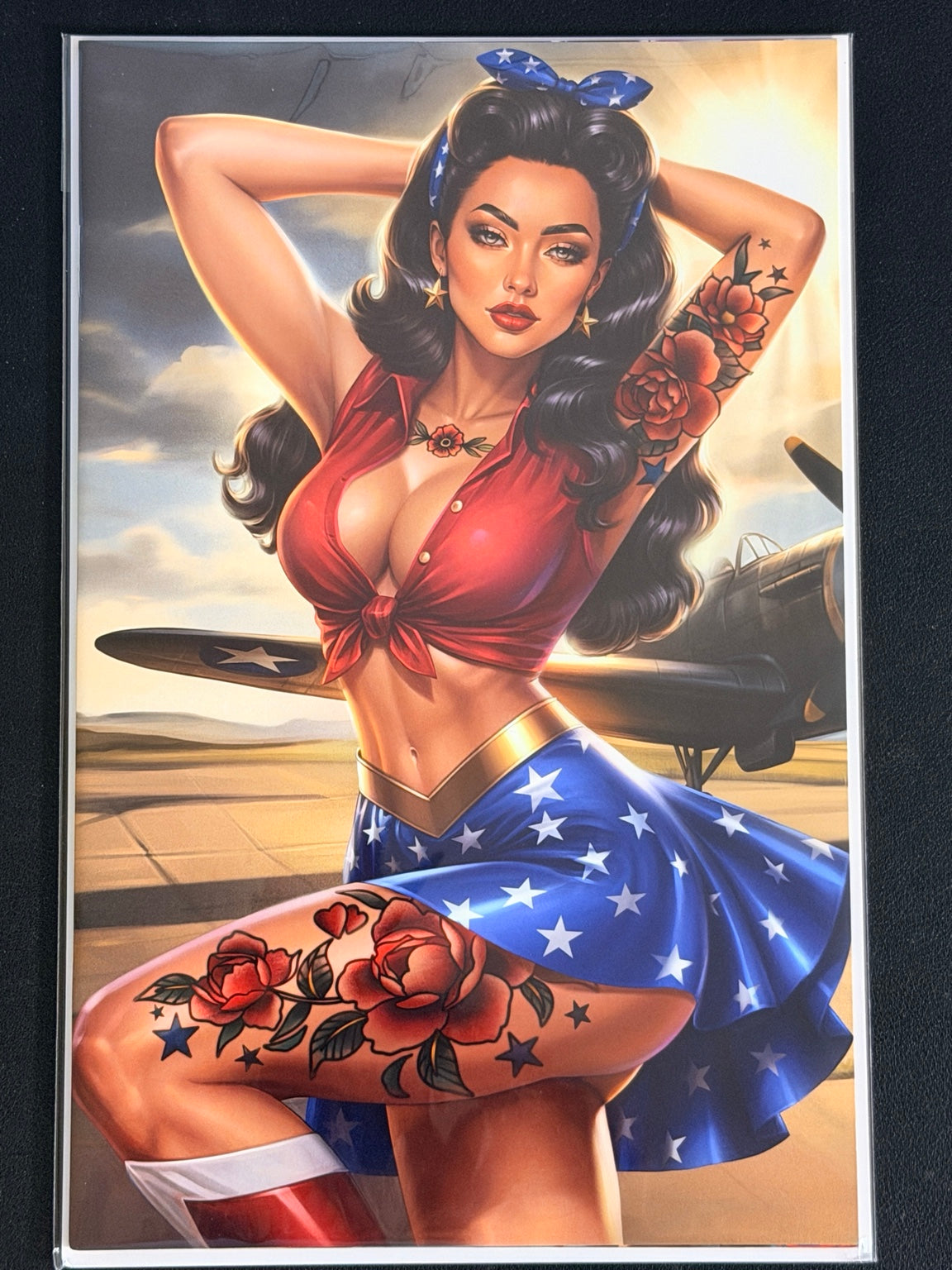 Multiverse Saga Wonder Woman patriotic pin-up virgin variant