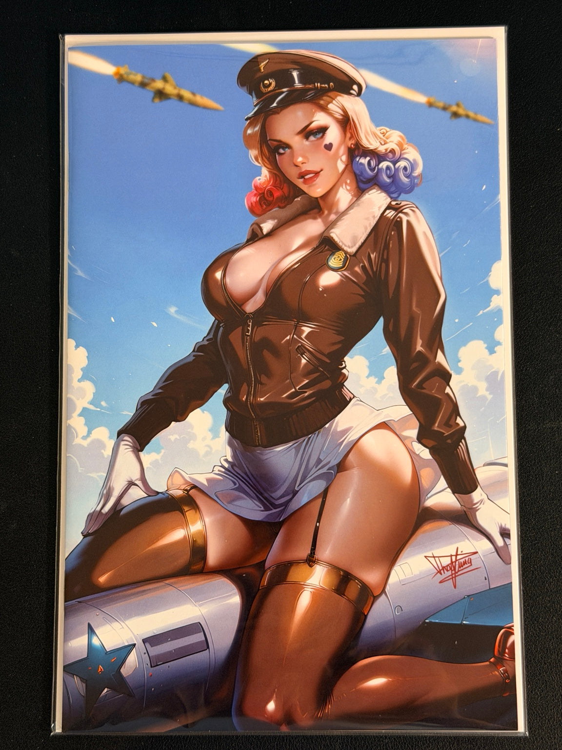 Multiverse Saga Harley Quinn Bomber Pilot Nice non-foil virgin variant cover by Dhaxina