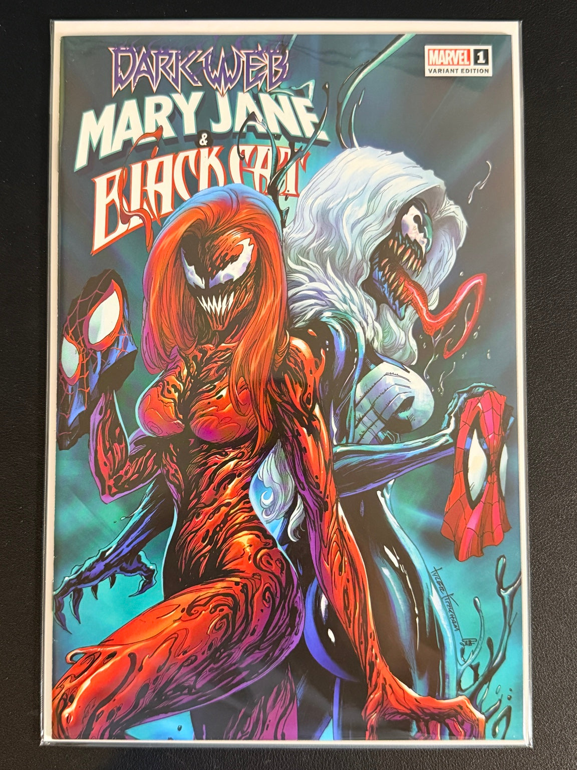 Mary Jane and Black Cat 1 Tyler Kirkham Nerd Pharmaceuticals exclusive variant