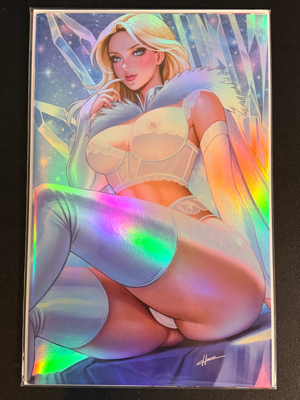 Multiverse Saga Emma Frost Ice Throne foil nice virgin variant by Hanna Lam